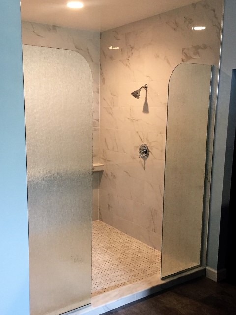 Rain Glass Shower Install 2018 Rounded Corner Sidelites