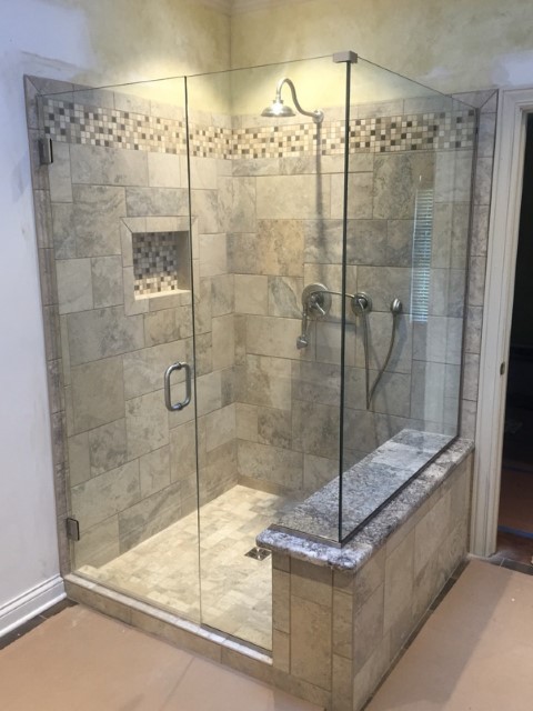 Custom Shower Surround Custom Shower Enclosure Glass Shower Glass Shower Door Shower Half Wall